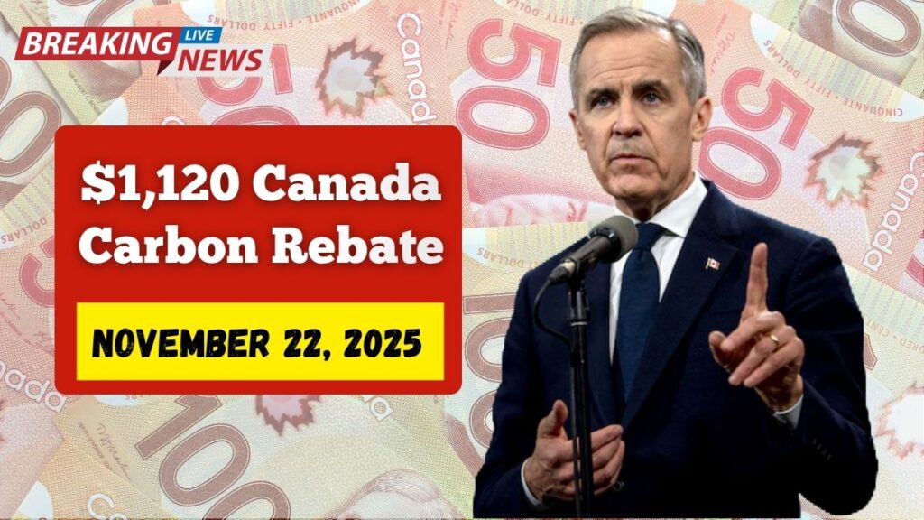 $1,120 Canada Carbon Rebate Set for November 22, 2025 — Eligibility, Payment Details, and What Households Should Expect