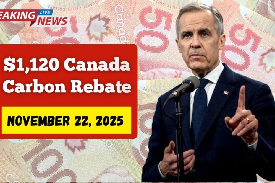 $1,120 Canada Carbon Rebate Set for November 22, 2025 — Eligibility, Payment Details, and What Households Should Expect