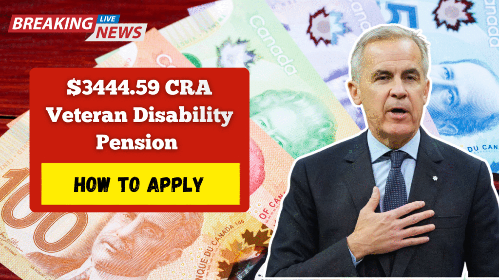 $3444.59 CRA Veteran Disability Pension