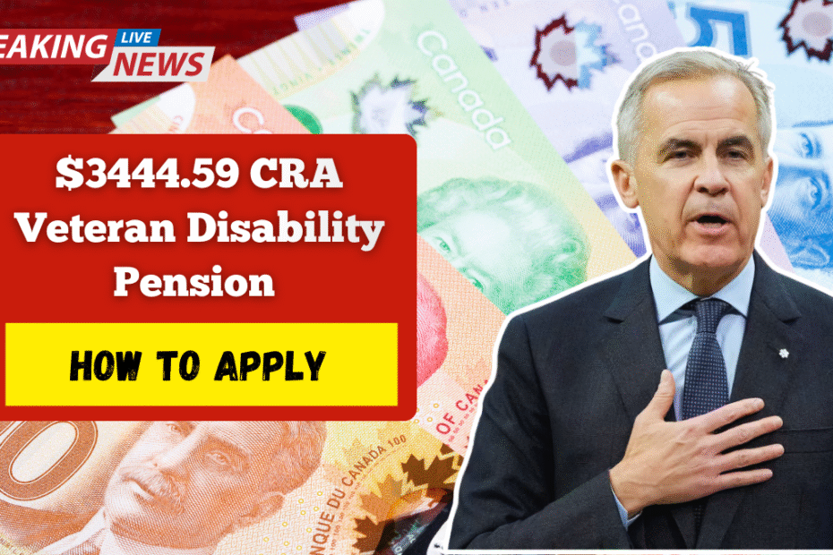 $3444.59 CRA Veteran Disability Pension
