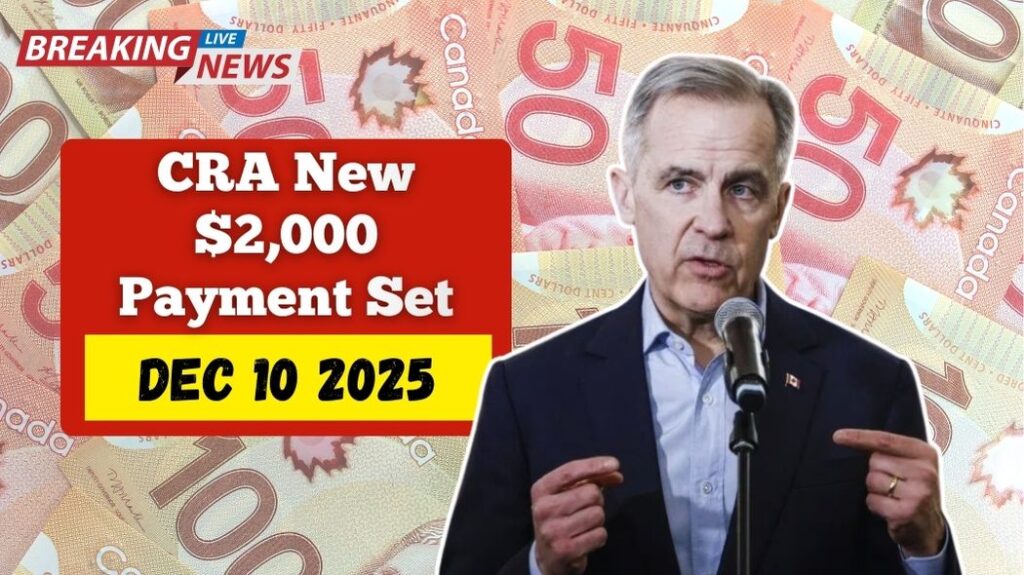 CRA New $2,000 Payment Set for Dec 10 2025: Eligibility, Deposite Rules and What Canadians Should Expect