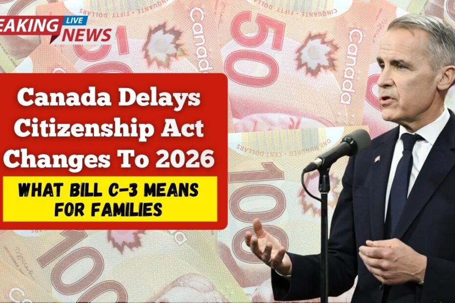 Canada Delays Citizenship Act Changes To 2026 — What Bill C-3 Means For Families