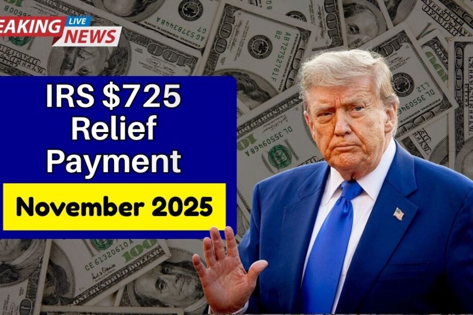 IRS $725 Relief Payment for November 2025 — Eligibility, Income Criteria, and How to Receive It