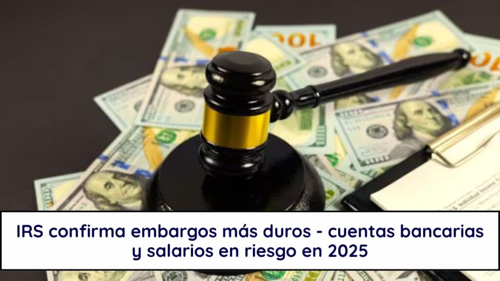 IRS confirma embargos más duros - cuentas bancarias y salarios en riesgo en 2025