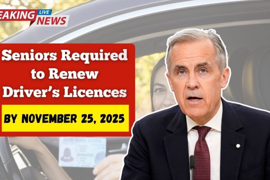 Seniors Required to Renew Driver’s Licences by November 25, 2025 — Automatic Suspension Under New Canadian Rules