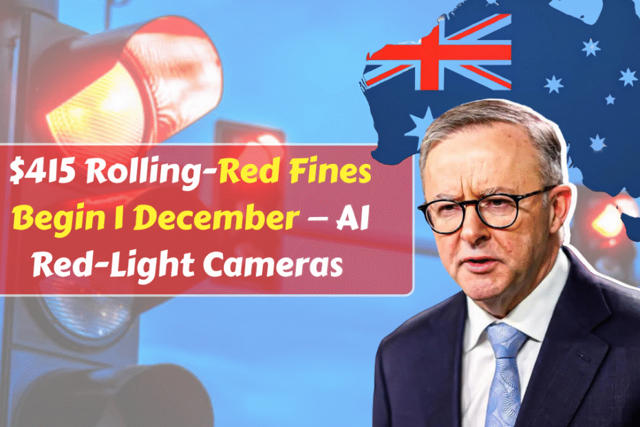 $415 Rolling-Red Fines Begin 1 December — AI Red-Light Cameras