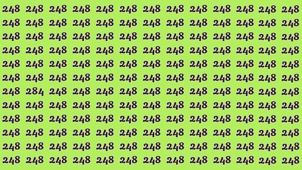 Optical Illusion Challenge: Can You Spot the Number 284 in 7 Seconds?