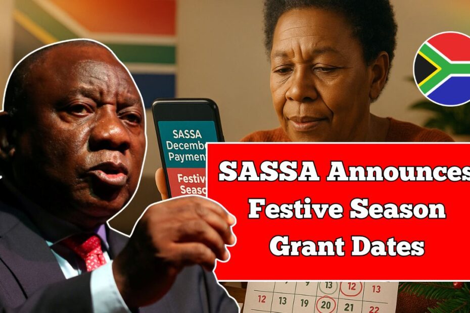 SASSA Announces Festive Season Grant Dates As Authorities Release Full December Payment Timeline For Beneficiaries
