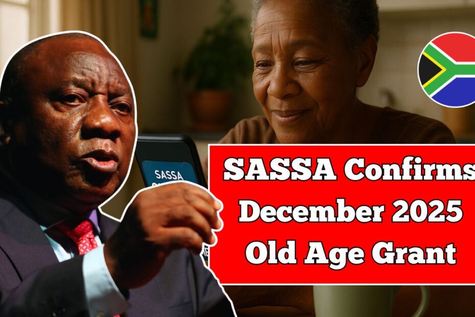SASSA Confirms December 2025 Old Age Grant Amount And Payment Date