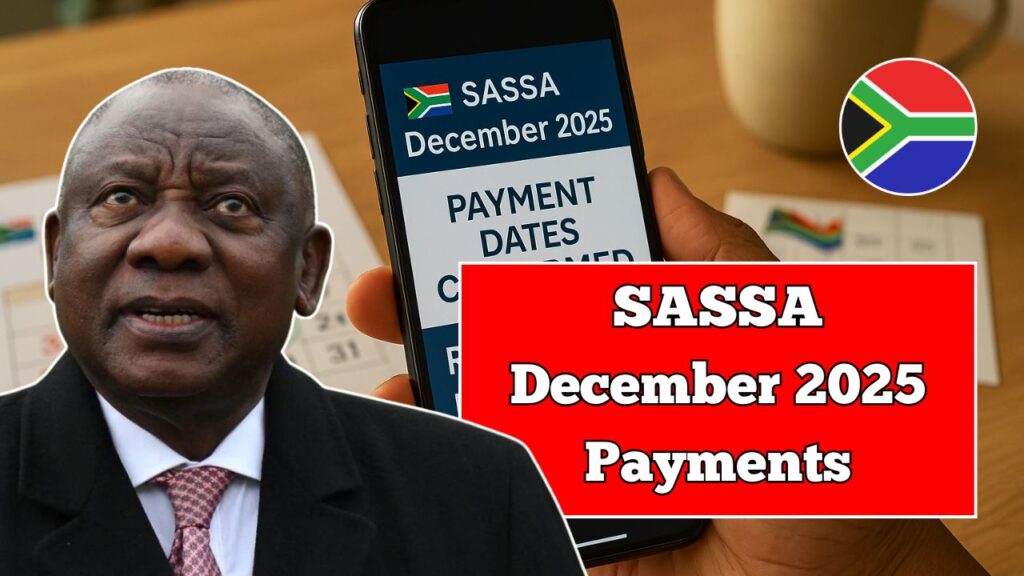 SASSA December 2025 Payments - Exact Dates For R2090, R2150 And R530 Grants