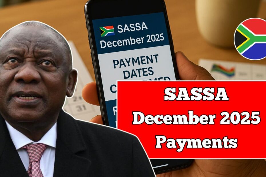 SASSA December 2025 Payments - Exact Dates For R2090, R2150 And R530 Grants