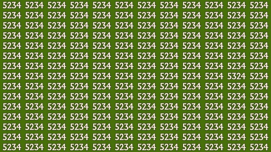 Test Your Vision: Can You Spot the Hidden 5324 in This Optical Illusion?