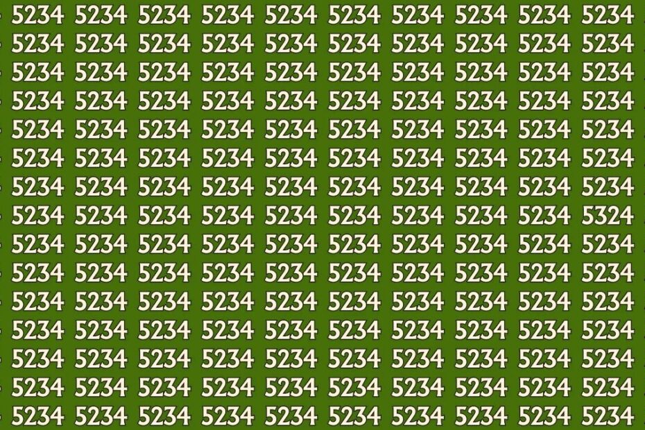 Test Your Vision: Can You Spot the Hidden 5324 in This Optical Illusion?